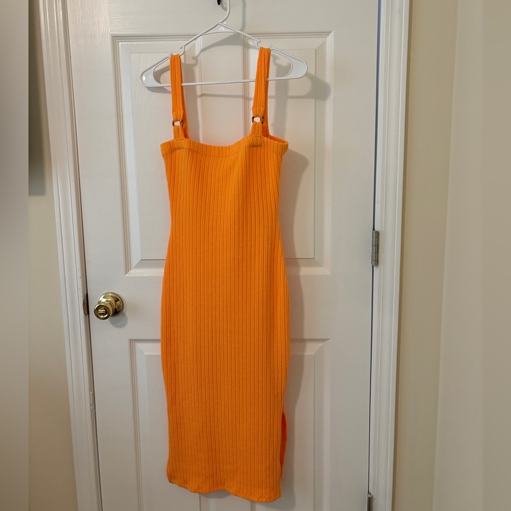 NWT Fashion Nova Orange Dress Size Small - Picture 2 of 6
